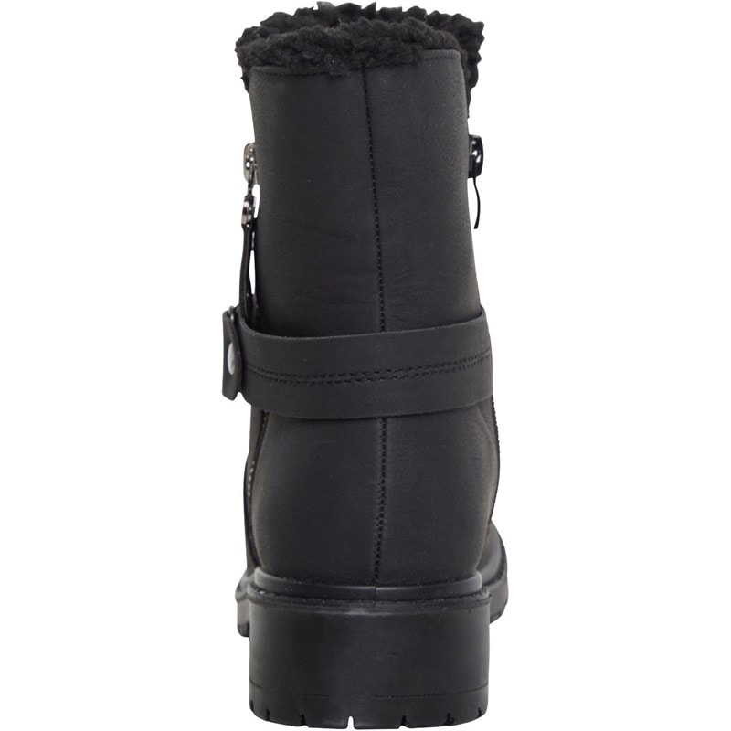 Board Angels Womens Faux Fur Trim Boots Black - Image 3
