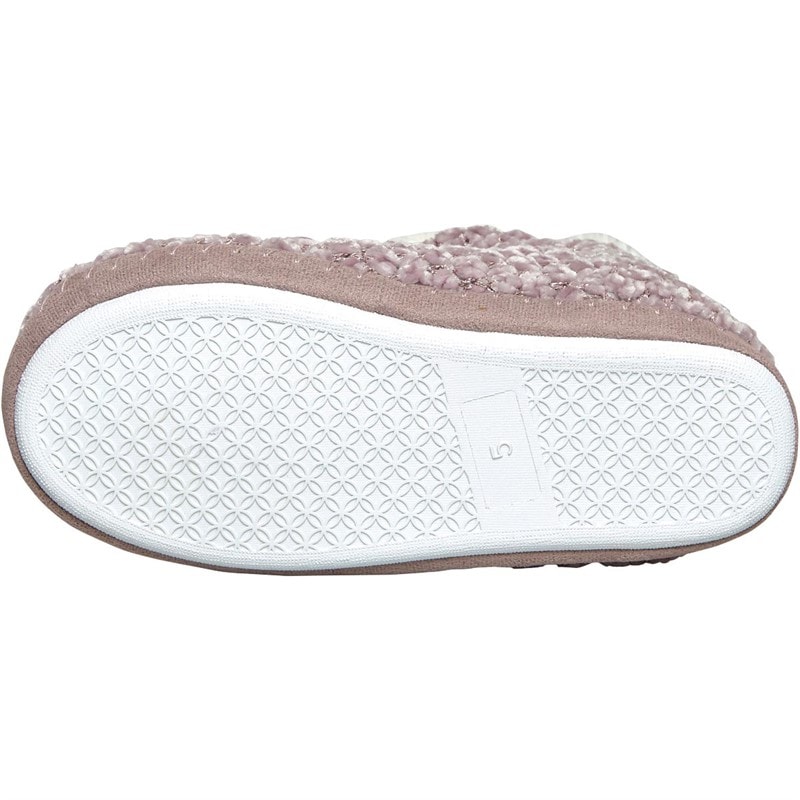 Board Angels Womens Chenille Bootees Pink - Image 3