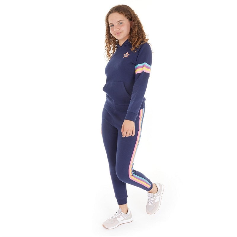 Board Angels Girls Hooded Jogsuit Navy - Image 3