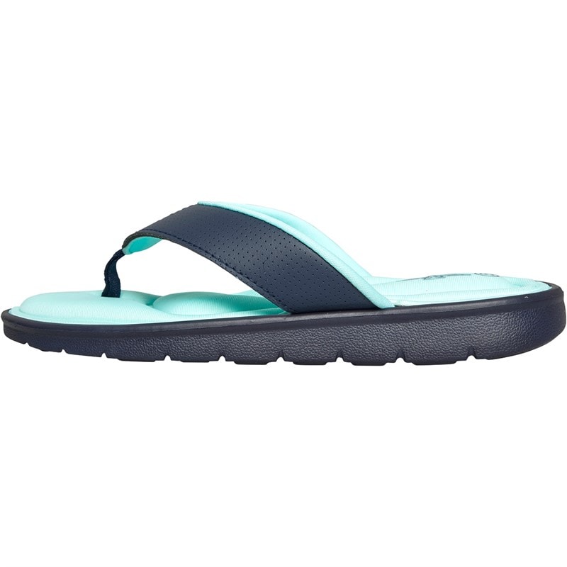 Board Angels Womens Memory Foam Toe Post Sandals Navy/Aqua - Image 2