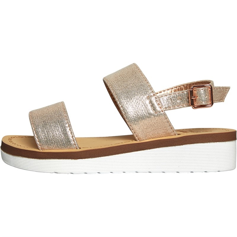 Board Angels Junior Girls Metallic Sandals Rose Gold - Image 2