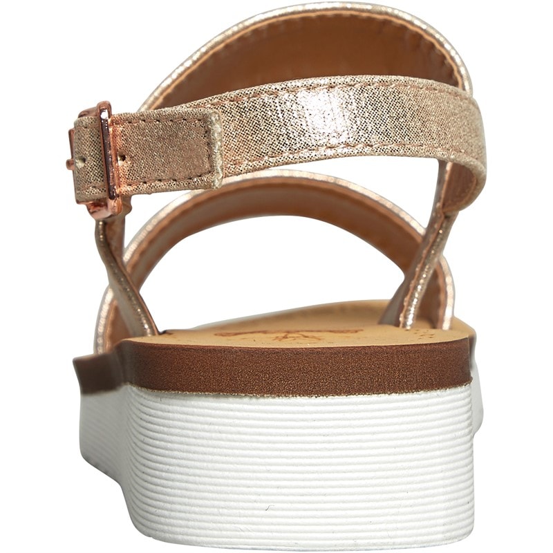 Board Angels Junior Girls Metallic Sandals Rose Gold - Image 4