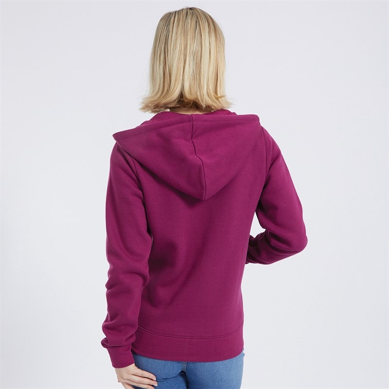 Board Angels Womens Zip-Through Hoodie Raspberry - Image 2