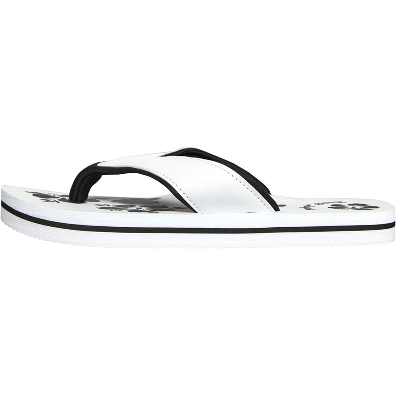 Board Angels Womens EVA Toe Post Sandals White/Black - Image 2