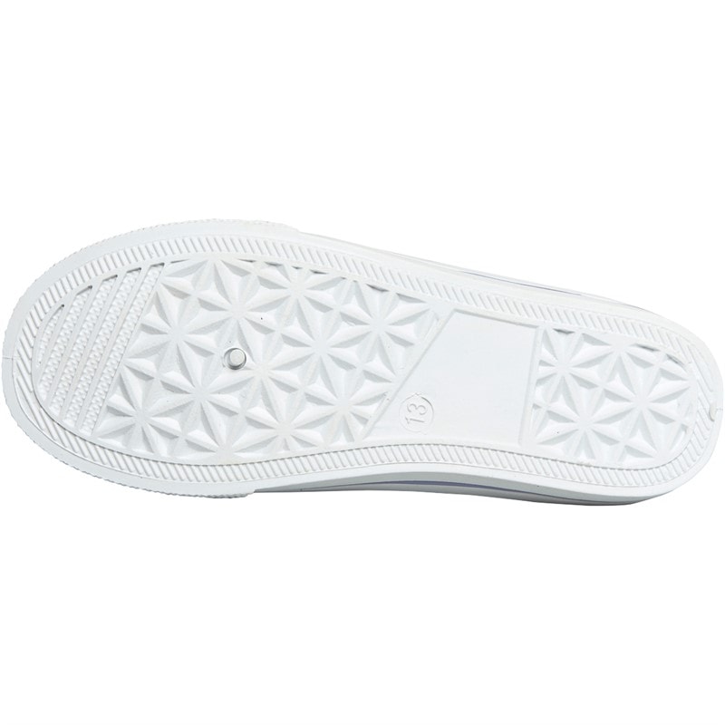 Board Angels Junior Girls Velcro Pumps White - Image 2