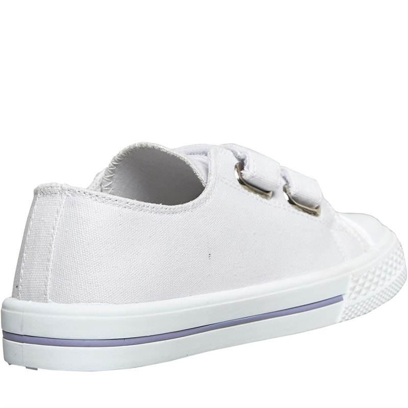 Board Angels Junior Girls Velcro Pumps White - Image 5