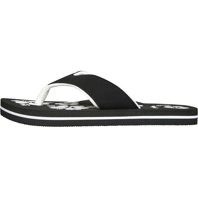 Board Angels Womens EVA Toe Post Sandals Black/White - Image 2