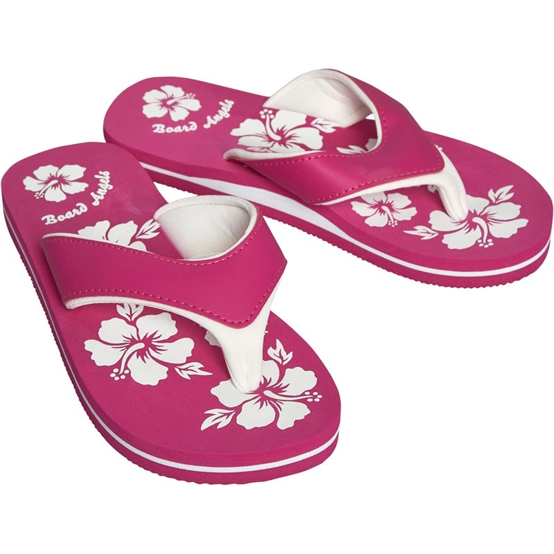 Board Angels Womens EVA Toe Post Sandals Pink/White - Image 1