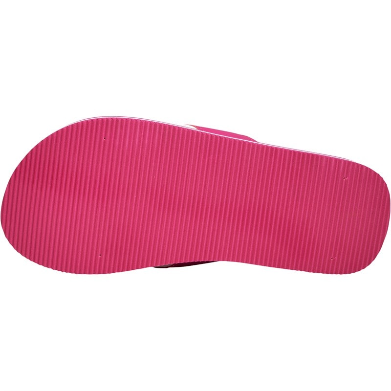 Board Angels Womens EVA Toe Post Sandals Pink/White - Image 3