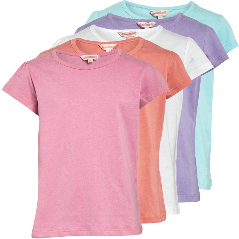Board Angels Girls Five Pack T-Shirts Multi - Image 1