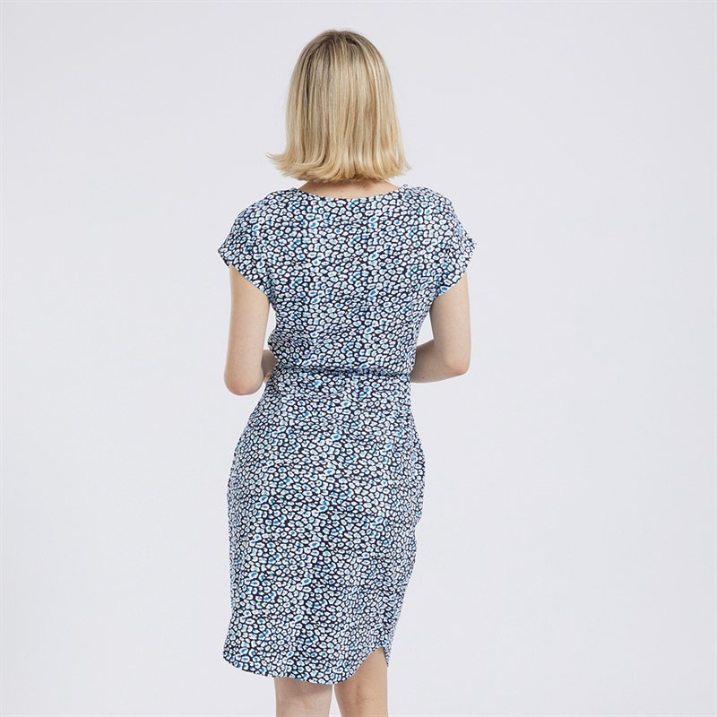 Board Angels Womens Tie Waist Dress Blue/Indigo - Image 2