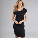 Board Angels Womens Tie Waist Dress Black