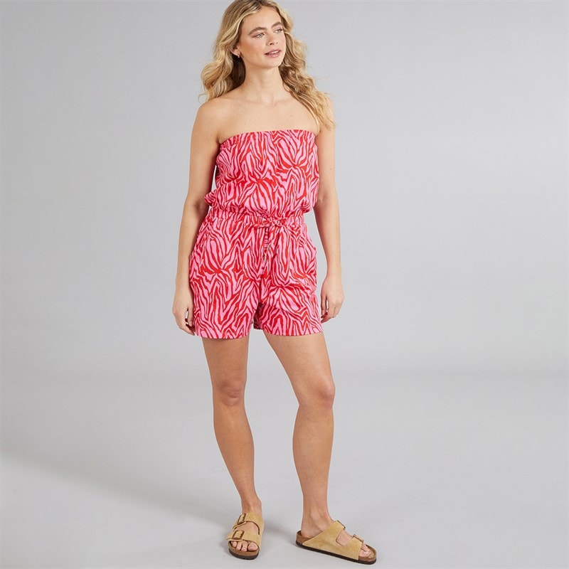 Board Angels Womens Playsuit With Detachable Strap Red/Pink - Image 5