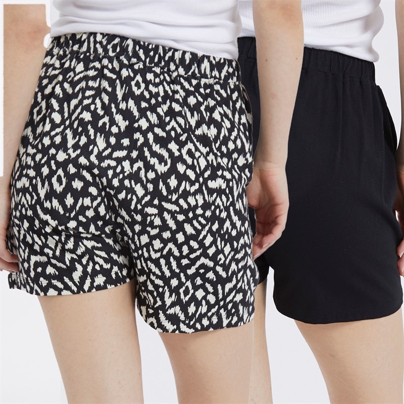 Board Angels Womens Two Pack Jersey Shorts Black/Ecru - Image 2