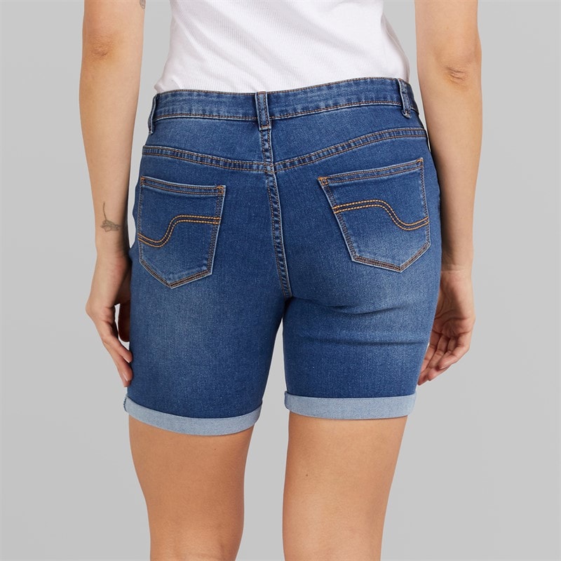 Board Angels Womens Denim Shorts Mid Wash - Image 2