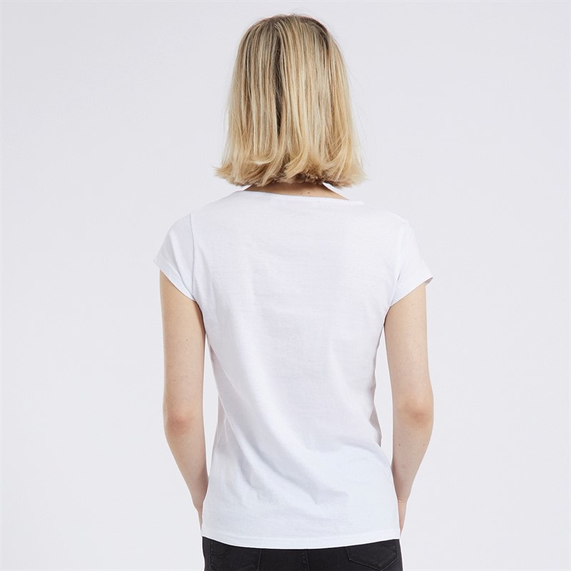 Board Angels Womens Three Pack V Neck T-Shirts Black/Grey Marl/White - Image 2
