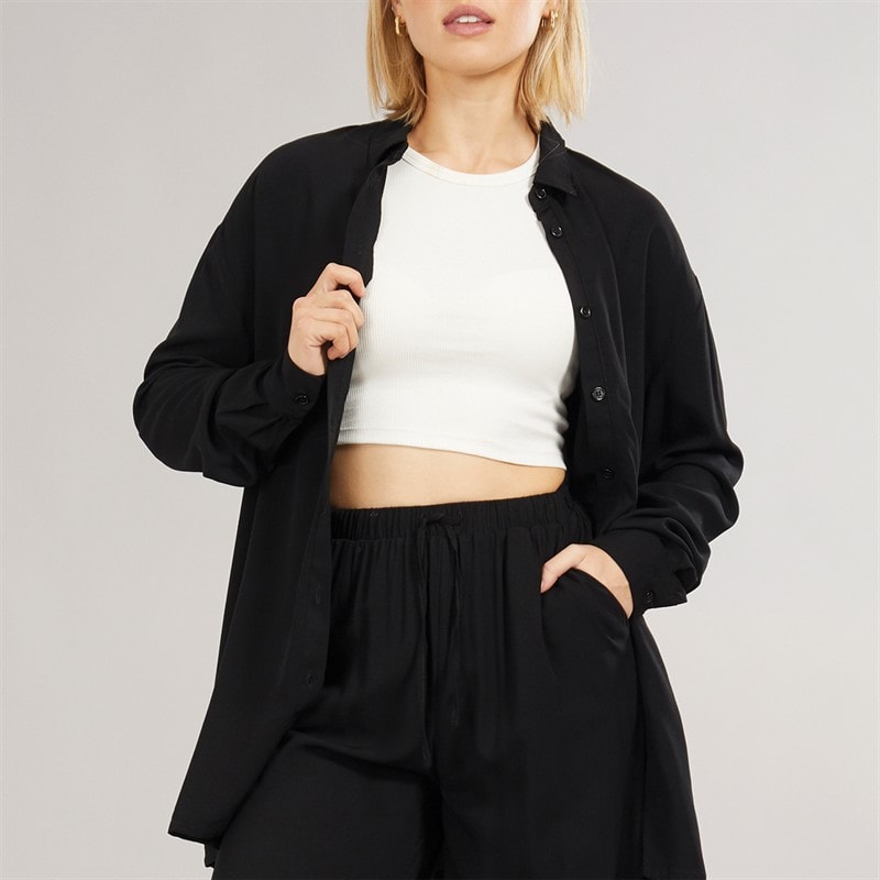 Board Angels Womens Set Long Shirt And Trousers Set Black - Image 3