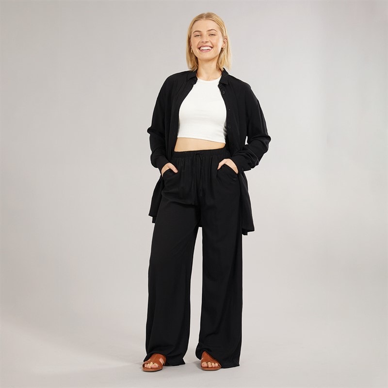 Board Angels Womens Set Long Shirt And Trousers Set Black - Image 5