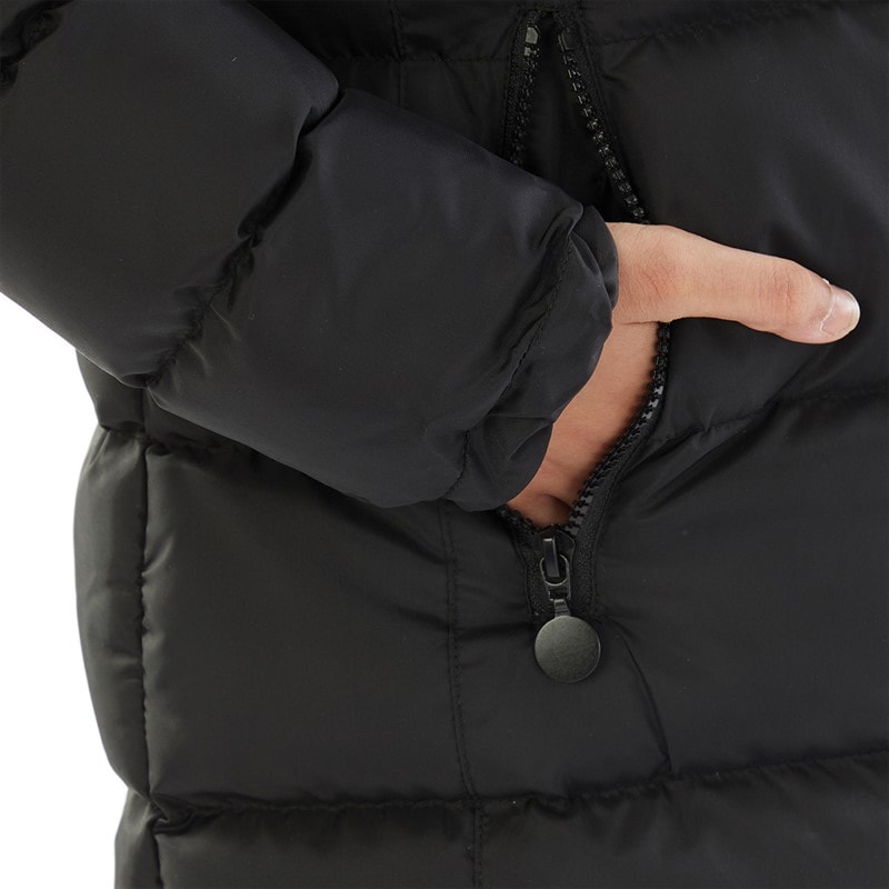 Board Angels Girls Long Puffer Coat Black - Image 3