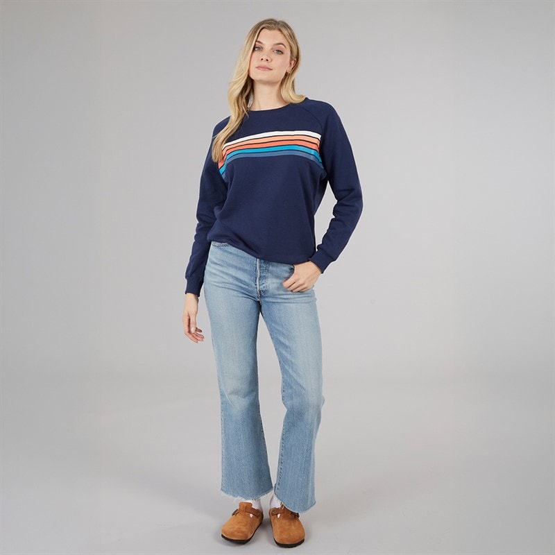 Board Angels Womens Crew Neck Sweatshirt Navy - Image 3