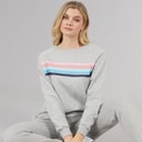 Board Angels Womens Crew Neck Sweatshirt Grey Marl