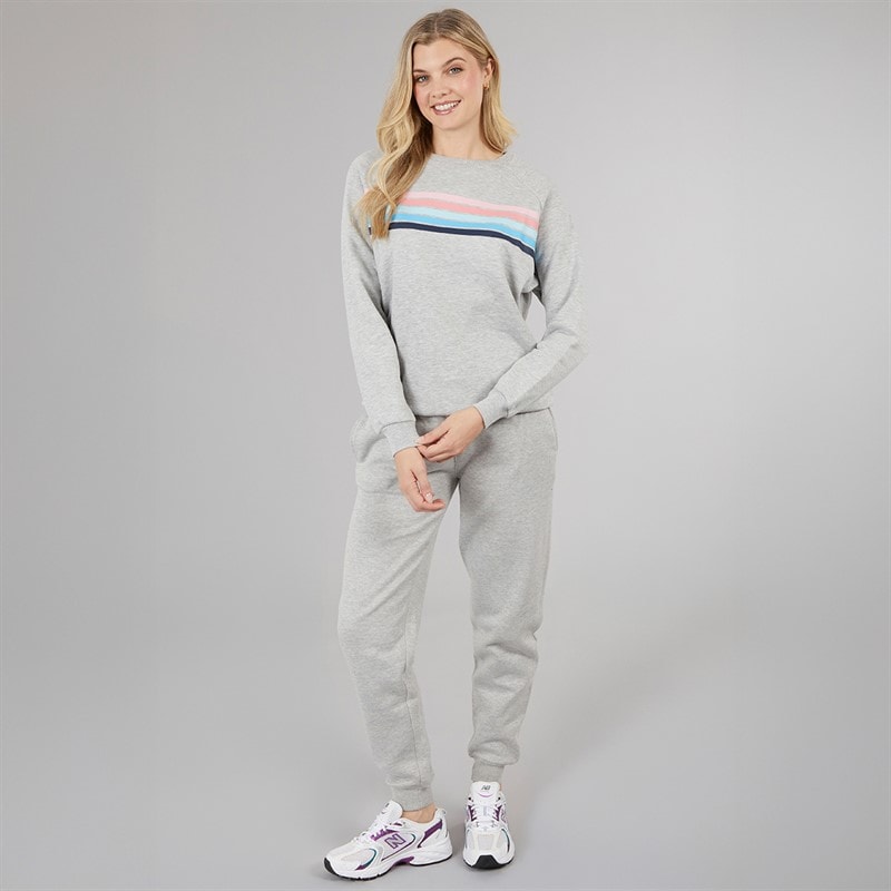Board Angels Womens Crew Neck Sweatshirt Grey Marl - Image 3