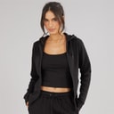 Board Angels Womens Zip-Through Hoodie Black
