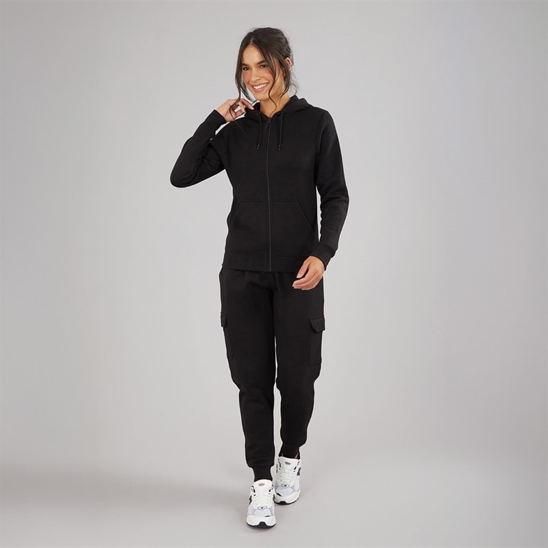 Board Angels Womens Zip-Through Hoodie Black - Image 4