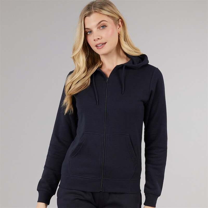 Board Angels Womens Zip-Through Hoodie Navy