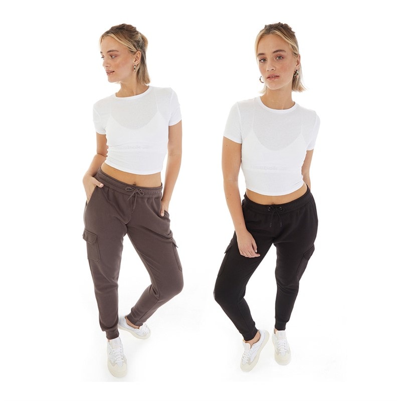 Board Angels Womens Two Pack Cargo Joggers Black/Chocolate - Image 3