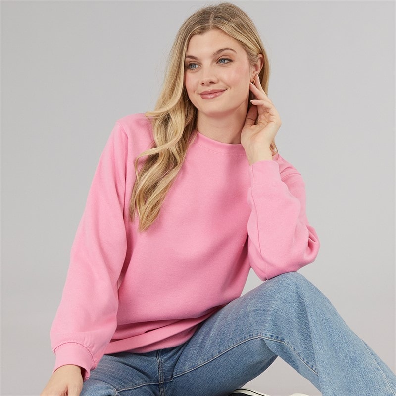 Board Angels Womens Longline Sweatshirt Pink - Image 1