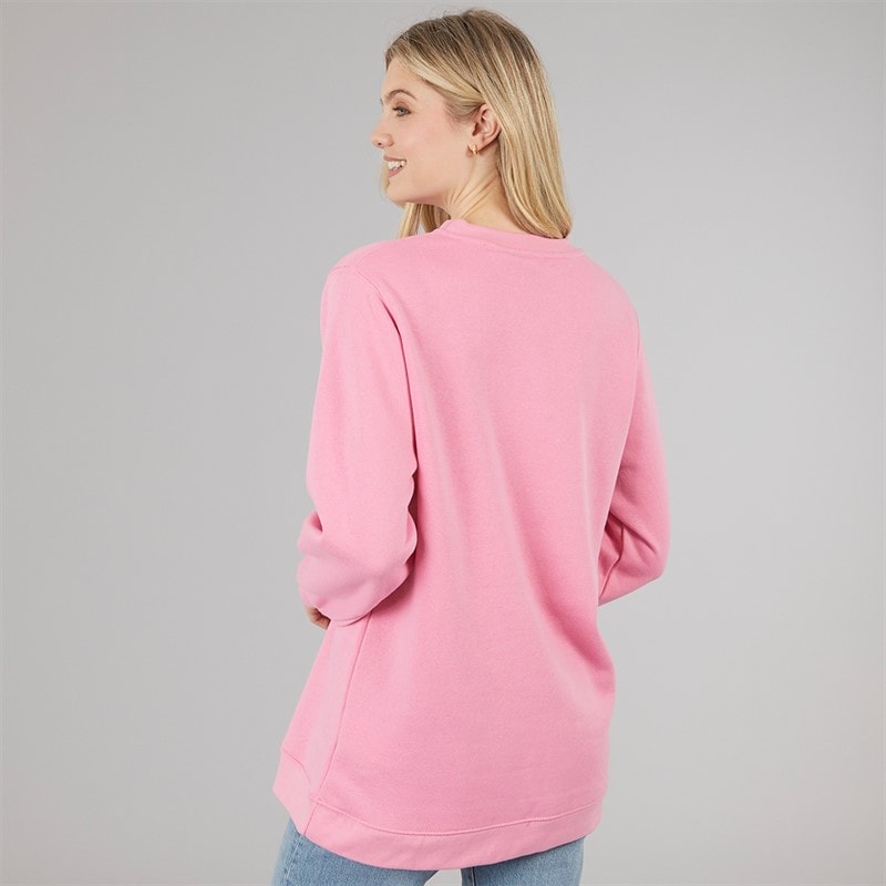 Board Angels Womens Longline Sweatshirt Pink - Image 2