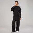 Board Angels Womens Hoodie And Wide Leg Joggers Tracksuit Black