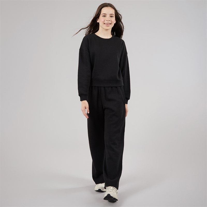 Board Angels Girls Sweatshirt Top And Wide Leg Joggers Tracksuit Black - Image 4