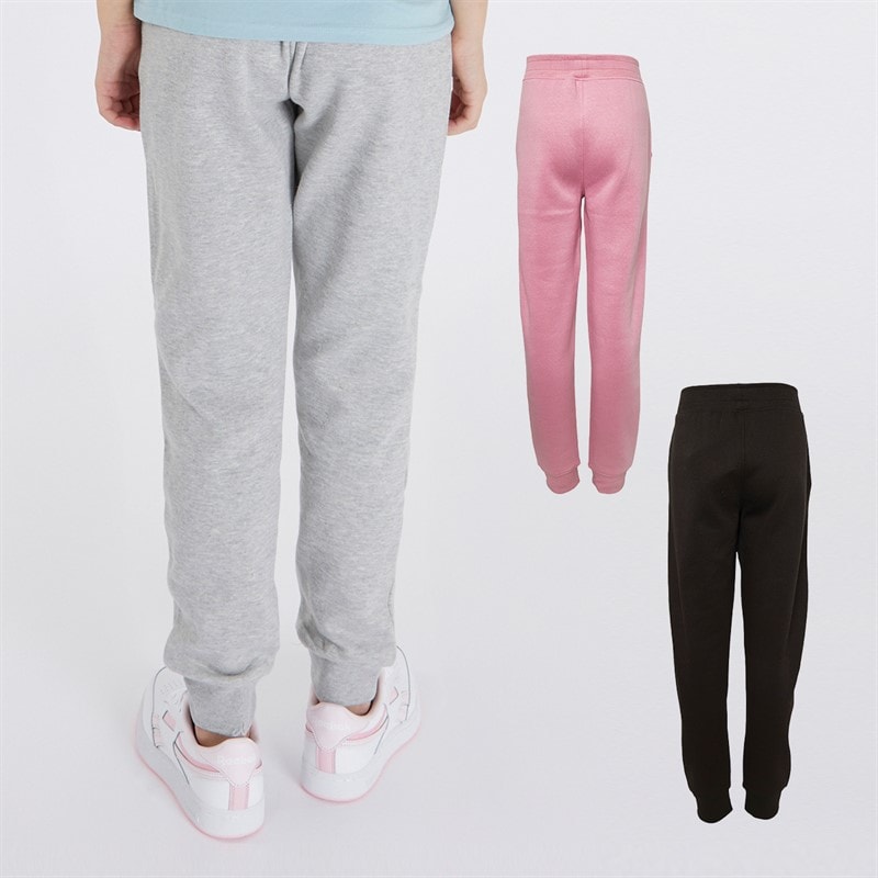 Board Angels Girls Three Pack Joggers Black/Pink/Grey Marl - Image 2
