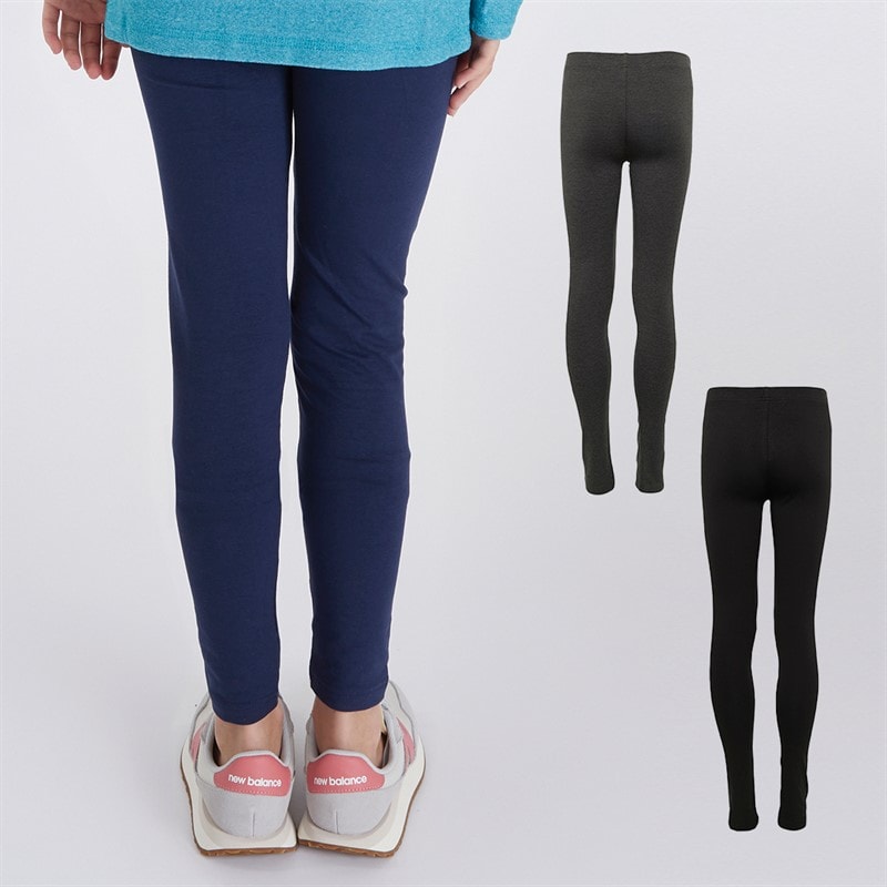 Board Angels Girls Three Pack Leggings Black/Navy/Grey - Image 2