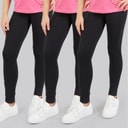 Board Angels Girls Three Pack Leggings Black