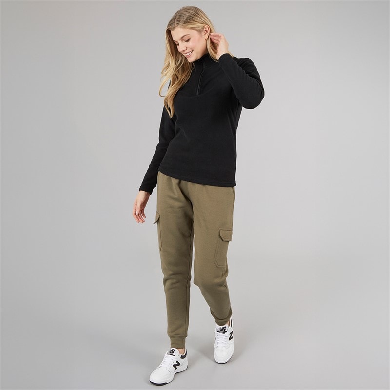 Board Angels Womens 1/4 Zip Microfleece Top Black - Image 3