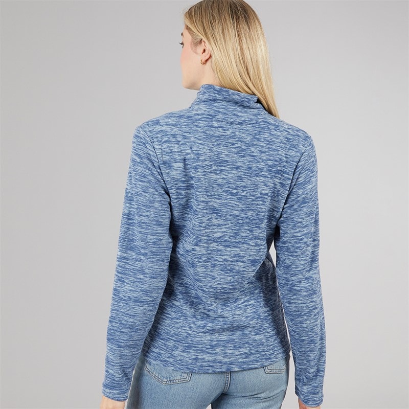 Board Angels Womens 1/4 Zip Microfleece Top Blue - Image 2
