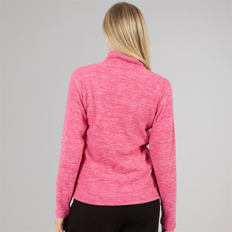 Board Angels Womens 1/4 Zip Microfleece Top Maroon/Pink - Image 2