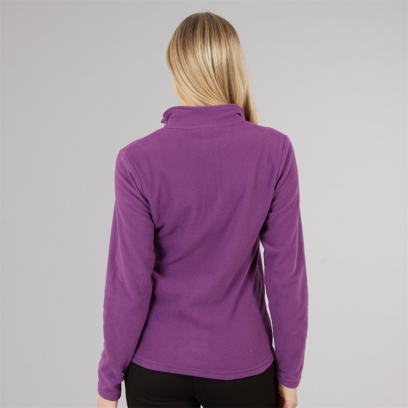 Board Angels Womens 1/4 Zip Microfleece Top Grape - Image 2