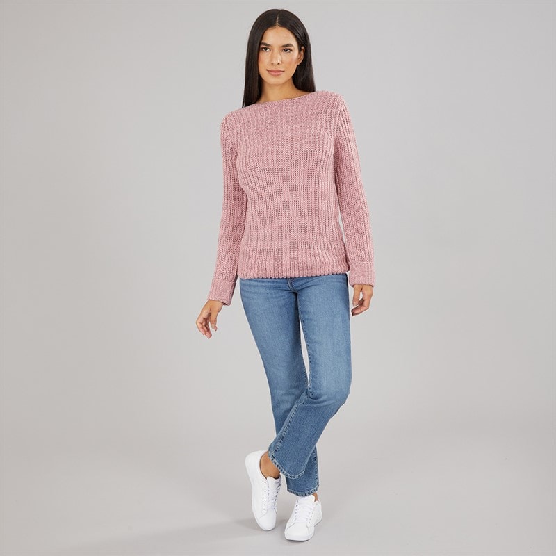Board Angels Womens Scoop Neck Sweater Pink - Image 4