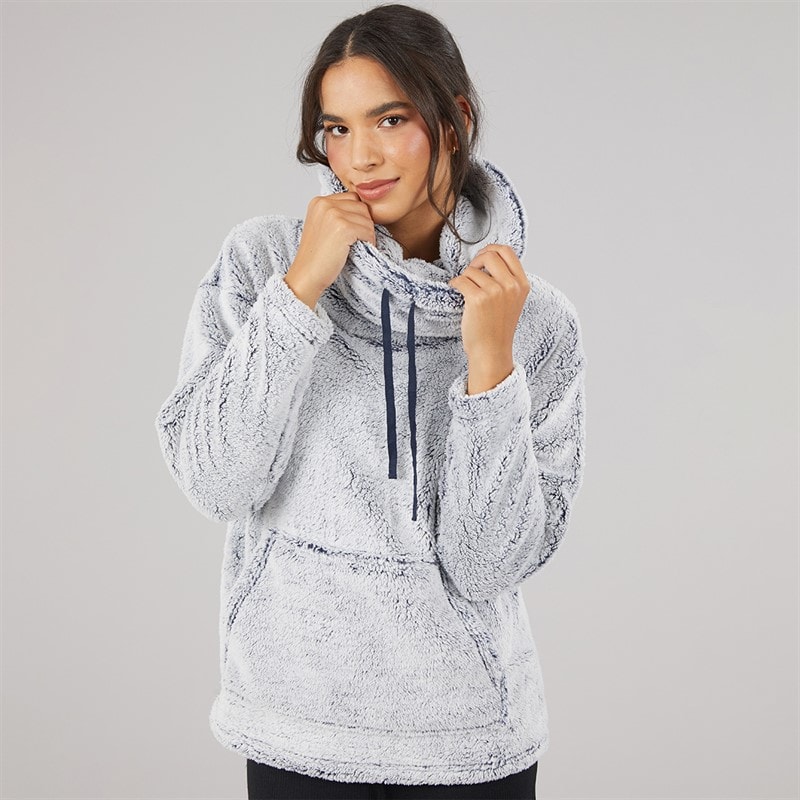Board Angels Womens Frosted Wellsoft Snuggle Top Navy/Grey - Image 3