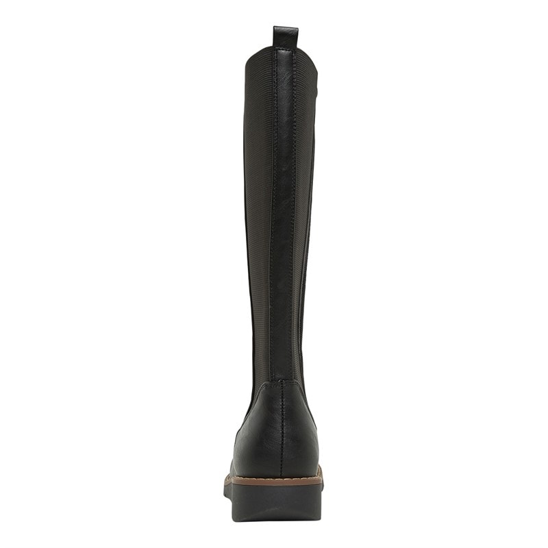 Board Angels Womens Lisa Knee High Wedge Boots Black - Image 3