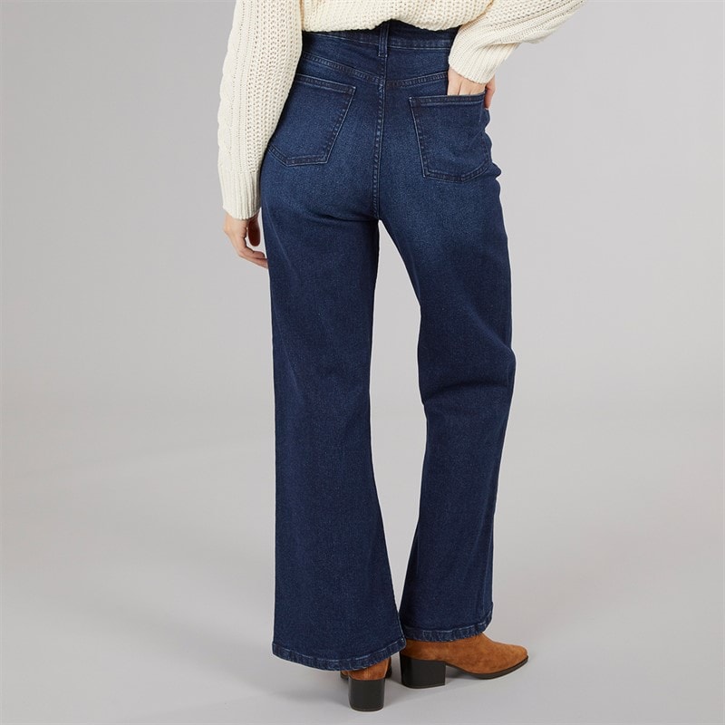 Board Angels Womens Wide Leg Jeans Dark Wash - Image 2