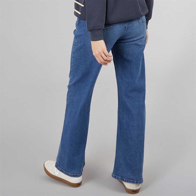 Board Angels Womens Wide Leg Jeans Mid Blue - Image 2