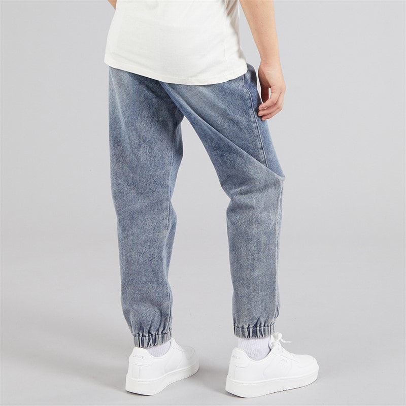 Board Angels Girls Denim Joggers Mid Blue - Image 2