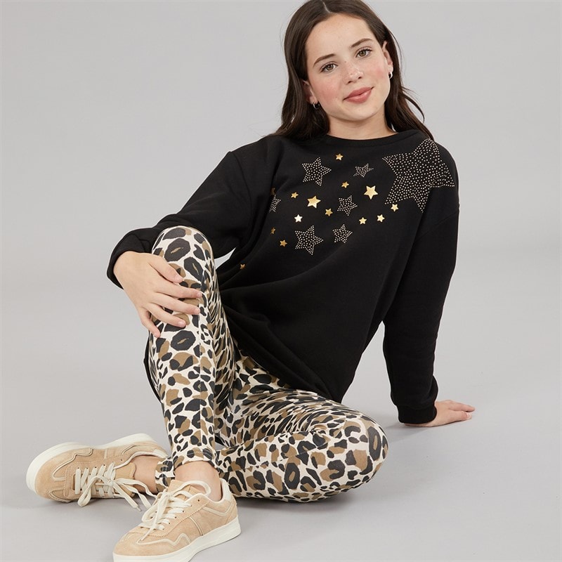 Board Angels Girls Sweatshirt And Leggings Set Black