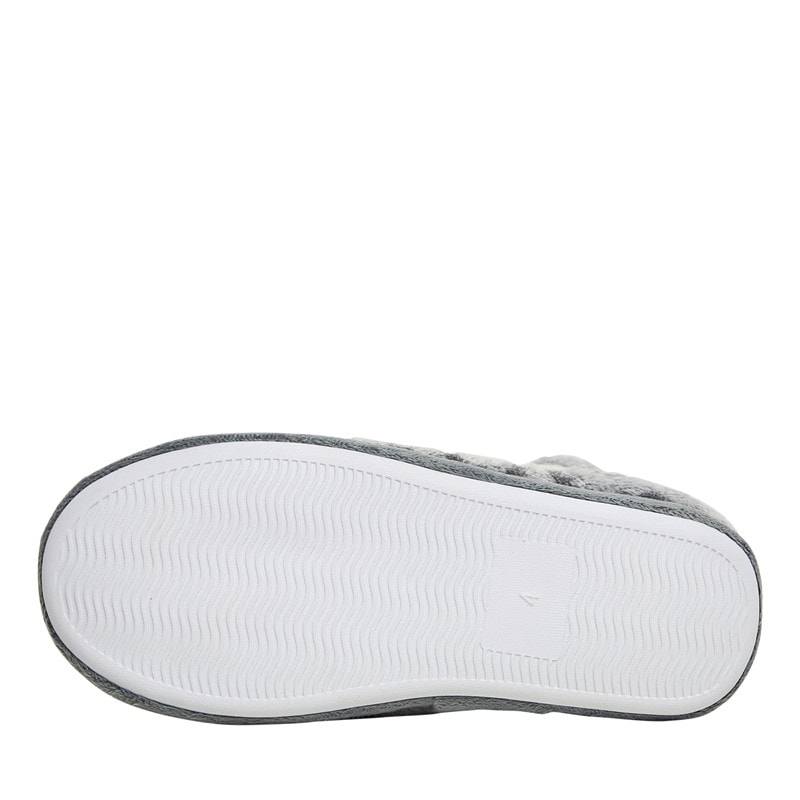 Board Angels Womens Leopard Print Bootee Slipper Grey - Image 2