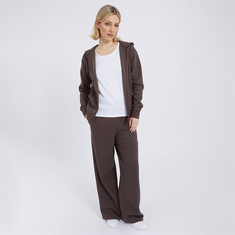 Board Angels Womens Open Hem Joggers Chocolate - Image 3